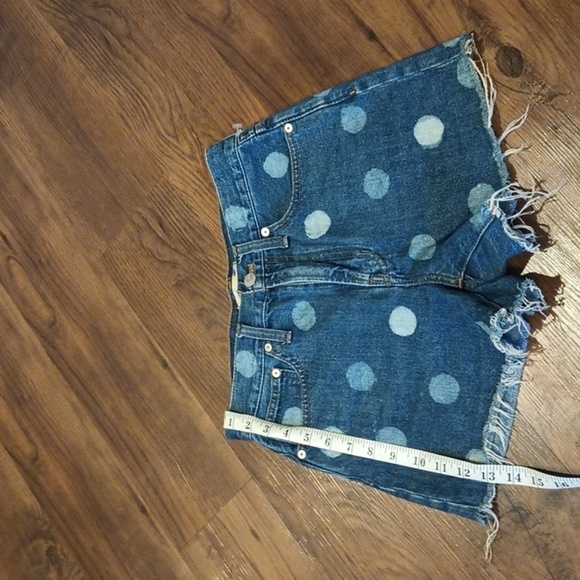 Madewell Blue Polka Dot The Perfect Jean Short A7 - Picture 2 of 8